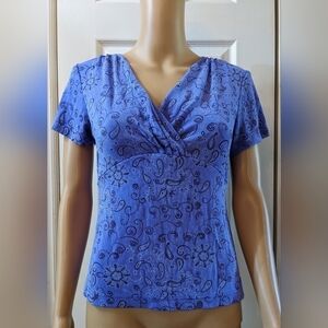 Pre-owned Ronni Nicole by Ouida petite size 8P purple shirt, TA